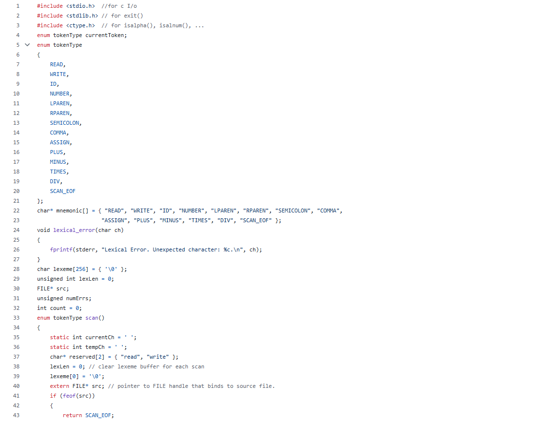 Recursive Descent Parser Preview