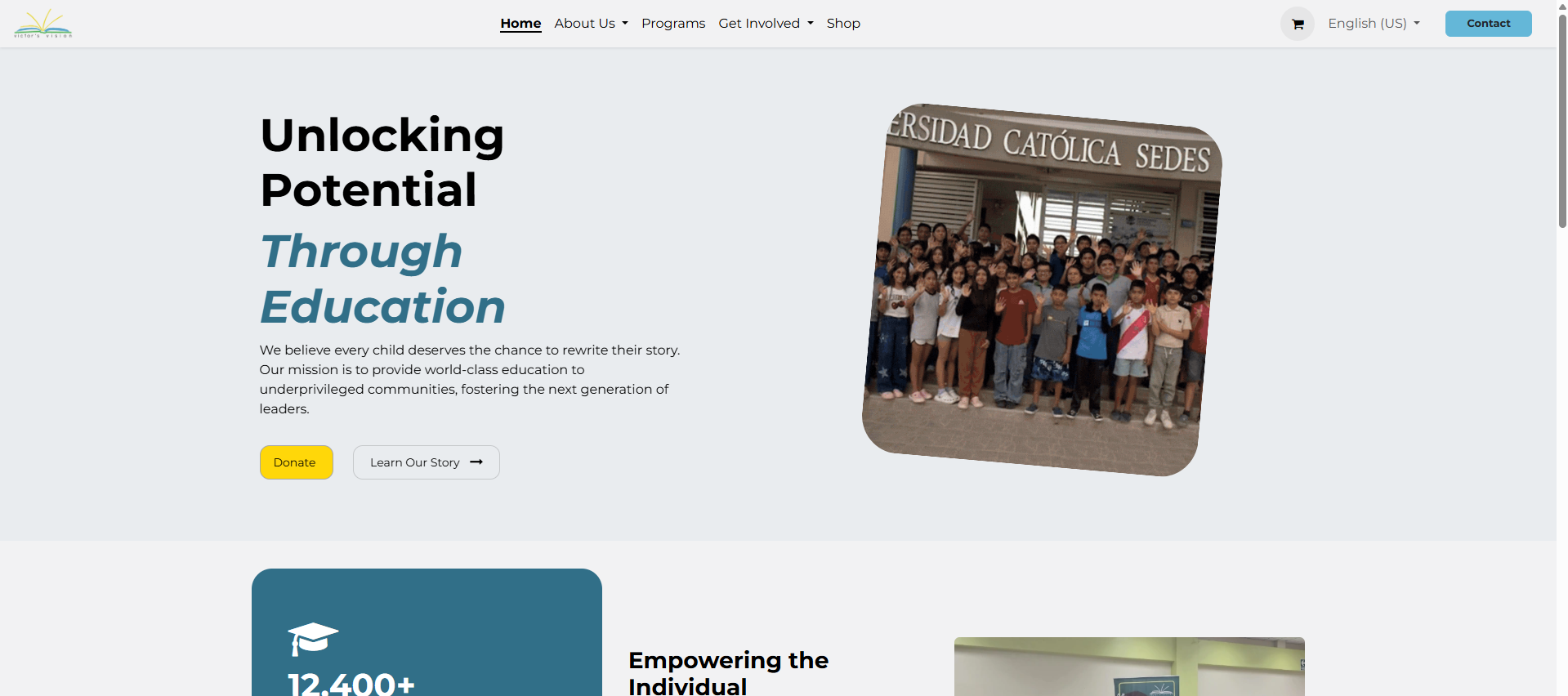 Victor's Vision Website